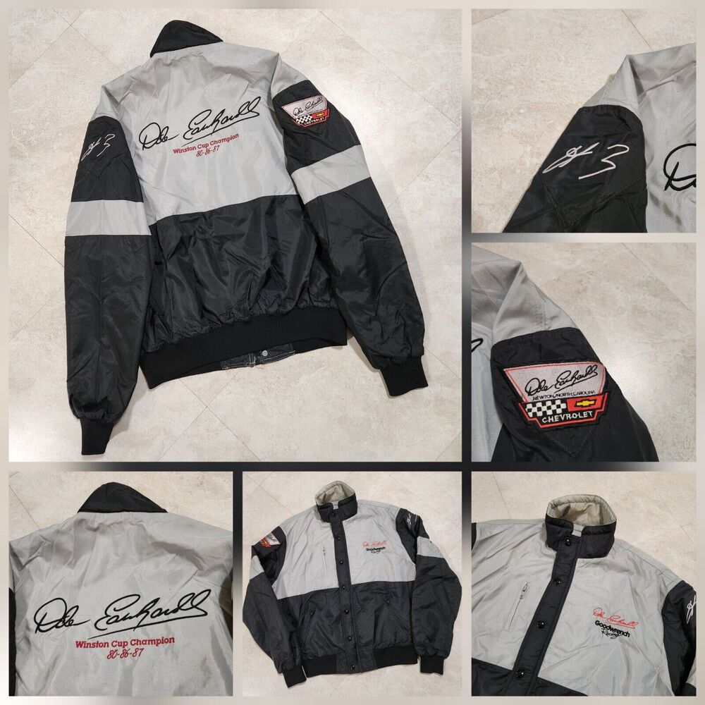 VTG 80s Dale Earnhardt Winston Cup Champion 1987 Mens L Large NASCAR Race Jacket
